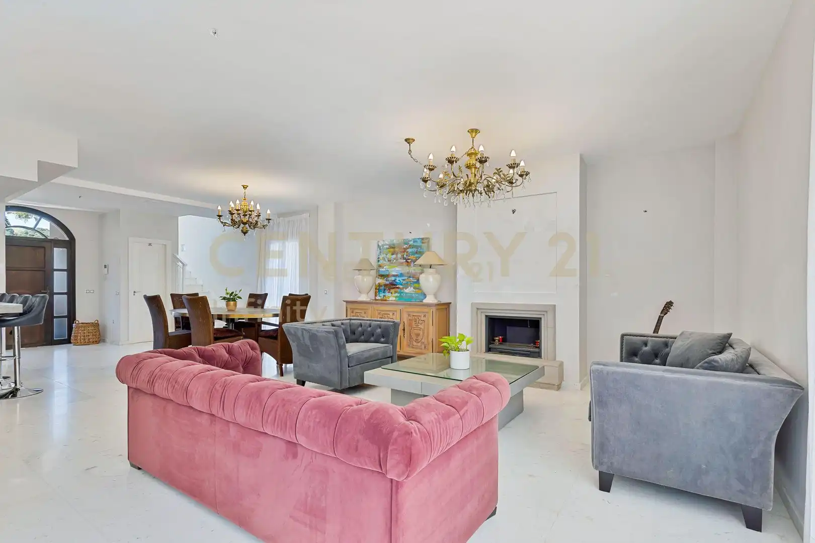 Sala de estar de Apartamento en venta en Mijas con Aire acondicionado, Jardín privado y Piscina