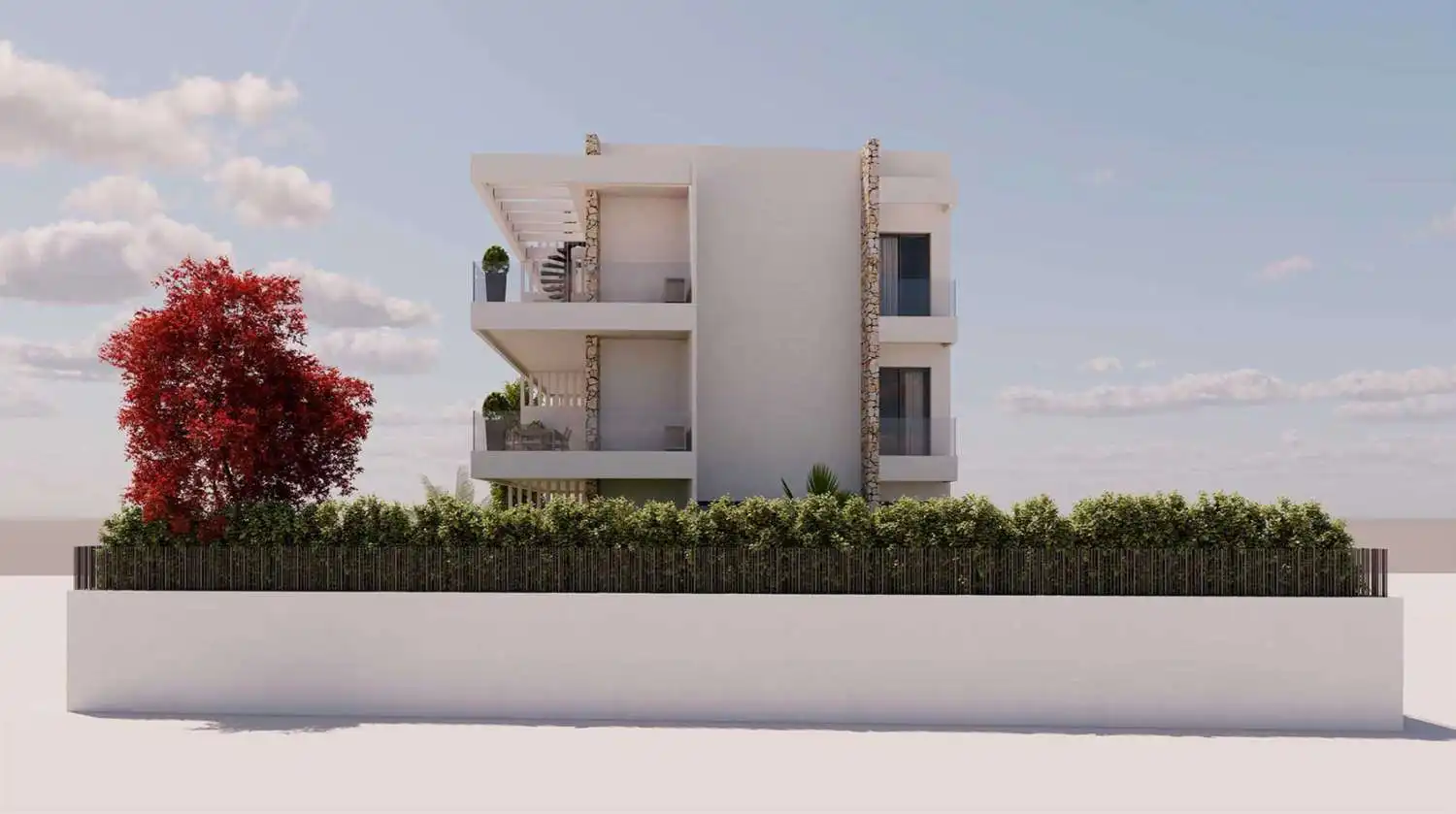 Vista exterior de Apartament en venda en Sant Antoni de Portmany amb Aire condicionat, Calefacció i Piscina