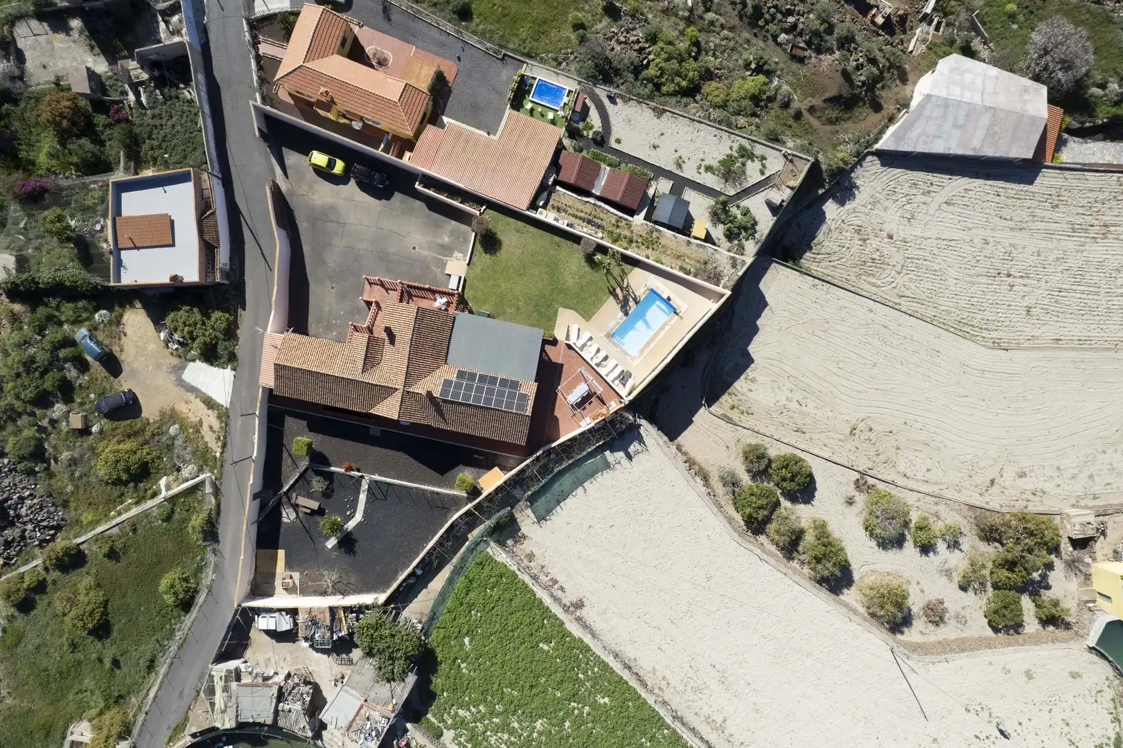 Vista exterior de Casa o chalet en venta en Granadilla de Abona con Aire acondicionado, Jardín privado y Terraza