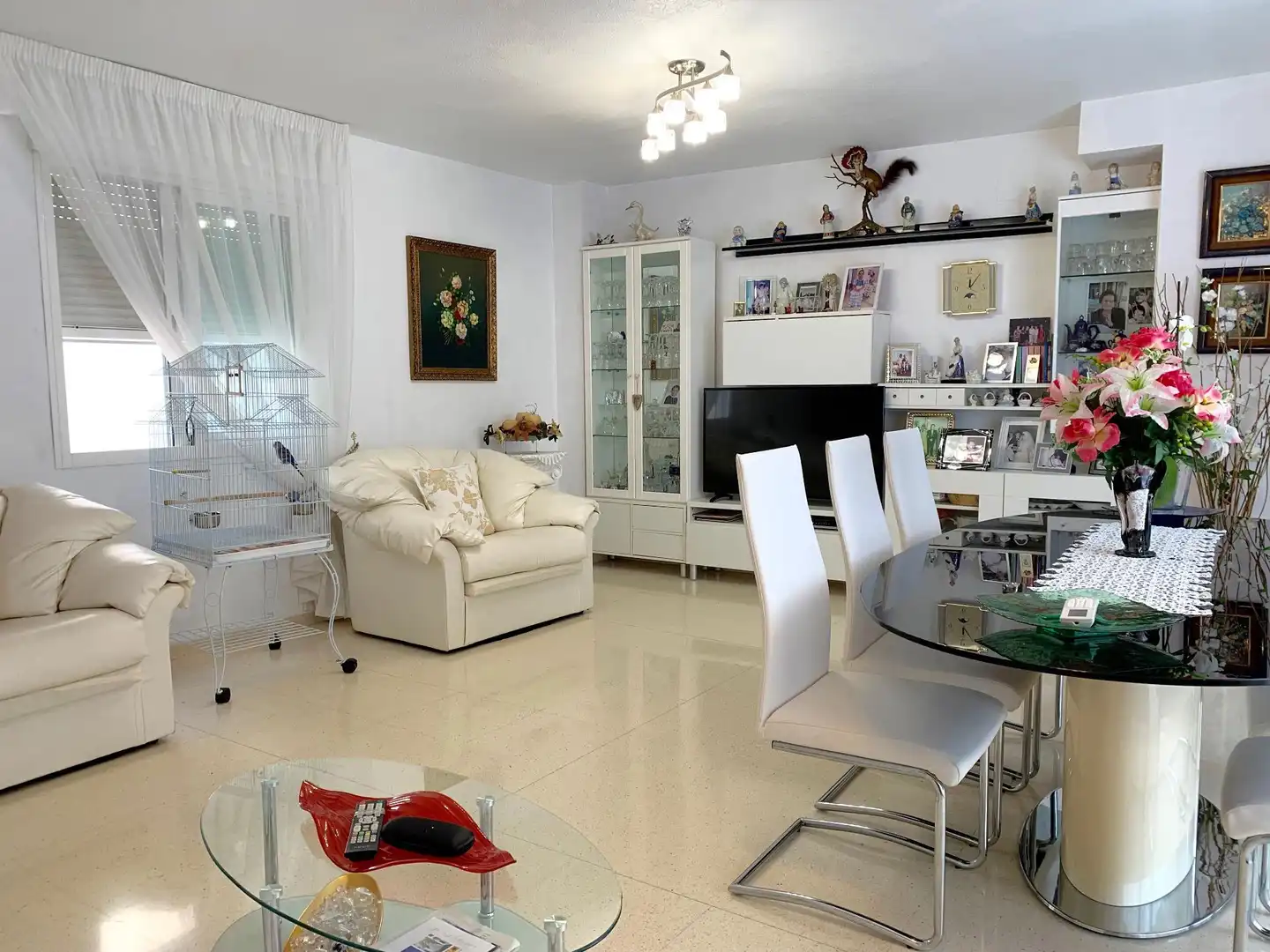 Wohnzimmer von Dachboden zum Verkauf in Benidorm mit Klimaanlage, Heizung und Terrasse