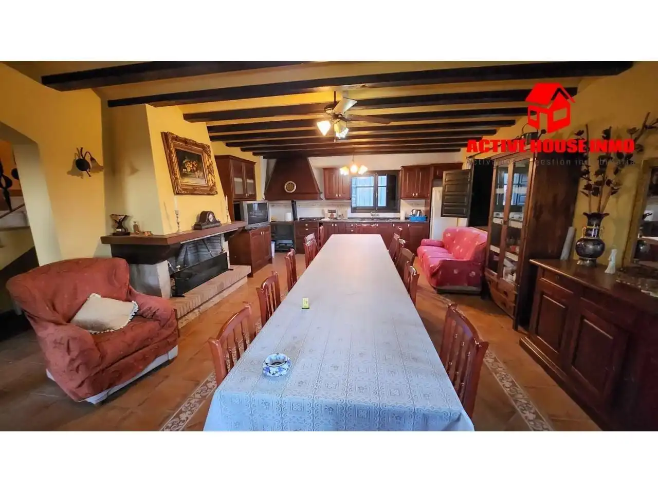 Comedor de Finca rústica en venta en Camarles con Jardín privado, Terraza y Trastero