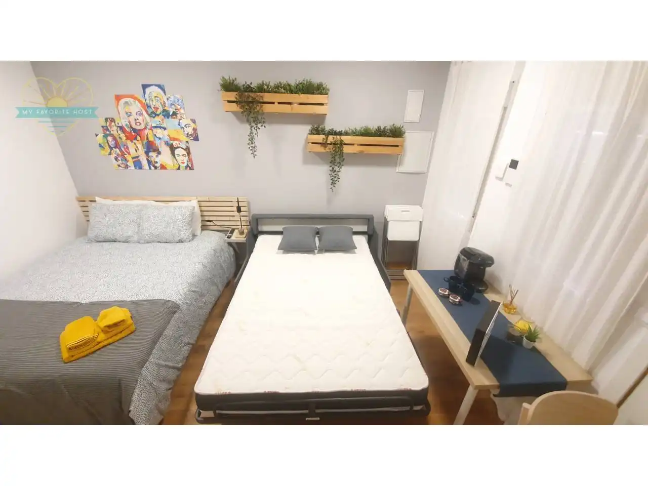 Bedroom of Study for rent in Madrid  with Parquet flooring and Furnished