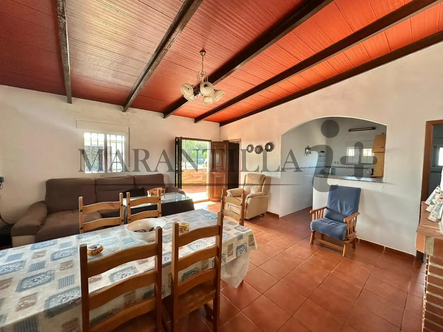 Sala de estar de Finca rústica en venta en Lepe con Terraza, Trastero y Amueblado
