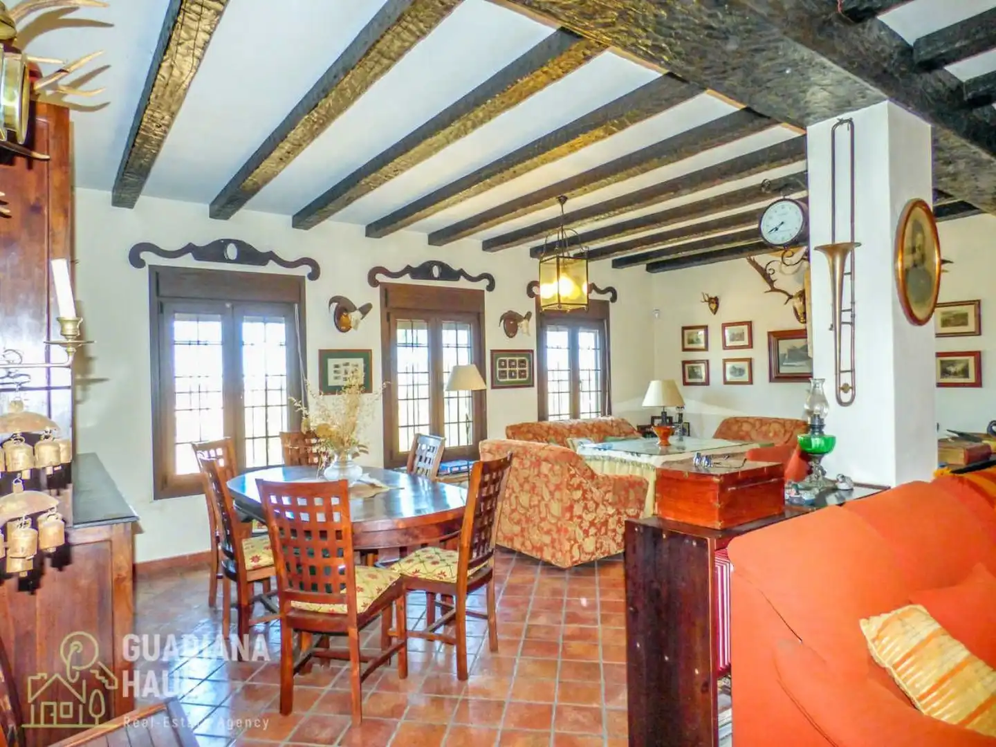 Dining room of Country homes for sale in San Silvestre de Guzmán  with Private garden and Terrace
