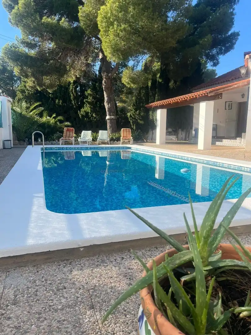 Piscina de Casa o xalet de lloguer en Paterna amb Aire condicionat, Jardí privat i Terrassa