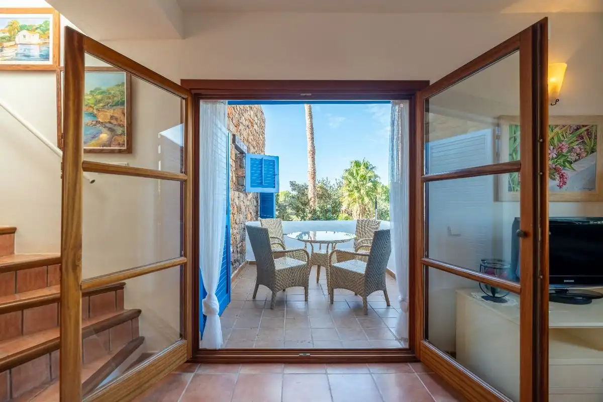 Terrasse von Dachboden zum Verkauf in Santa Eulària des Riu mit Klimaanlage, Heizung und Schwimmbad