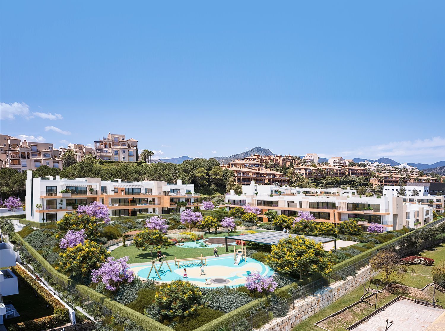 Exterior view of Flat for sale in Estepona  with Private garden, Terrace and Jacuzzi