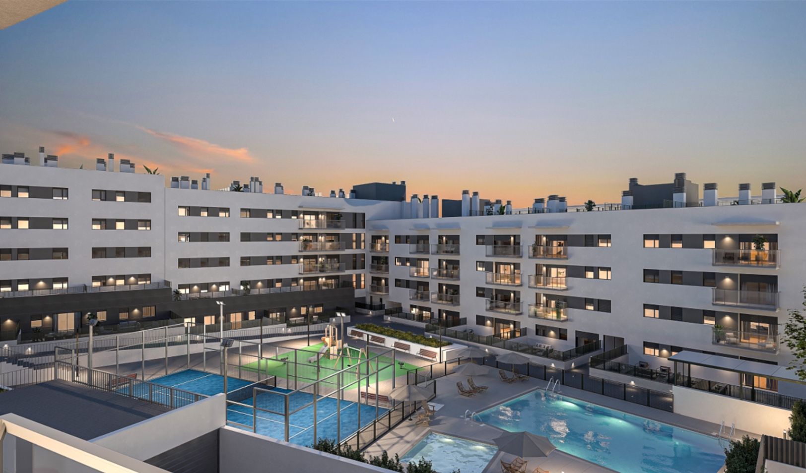 Piscina de Piso de alquiler en Vilanova i la Geltrú con Aire acondicionado, Calefacción y Terraza