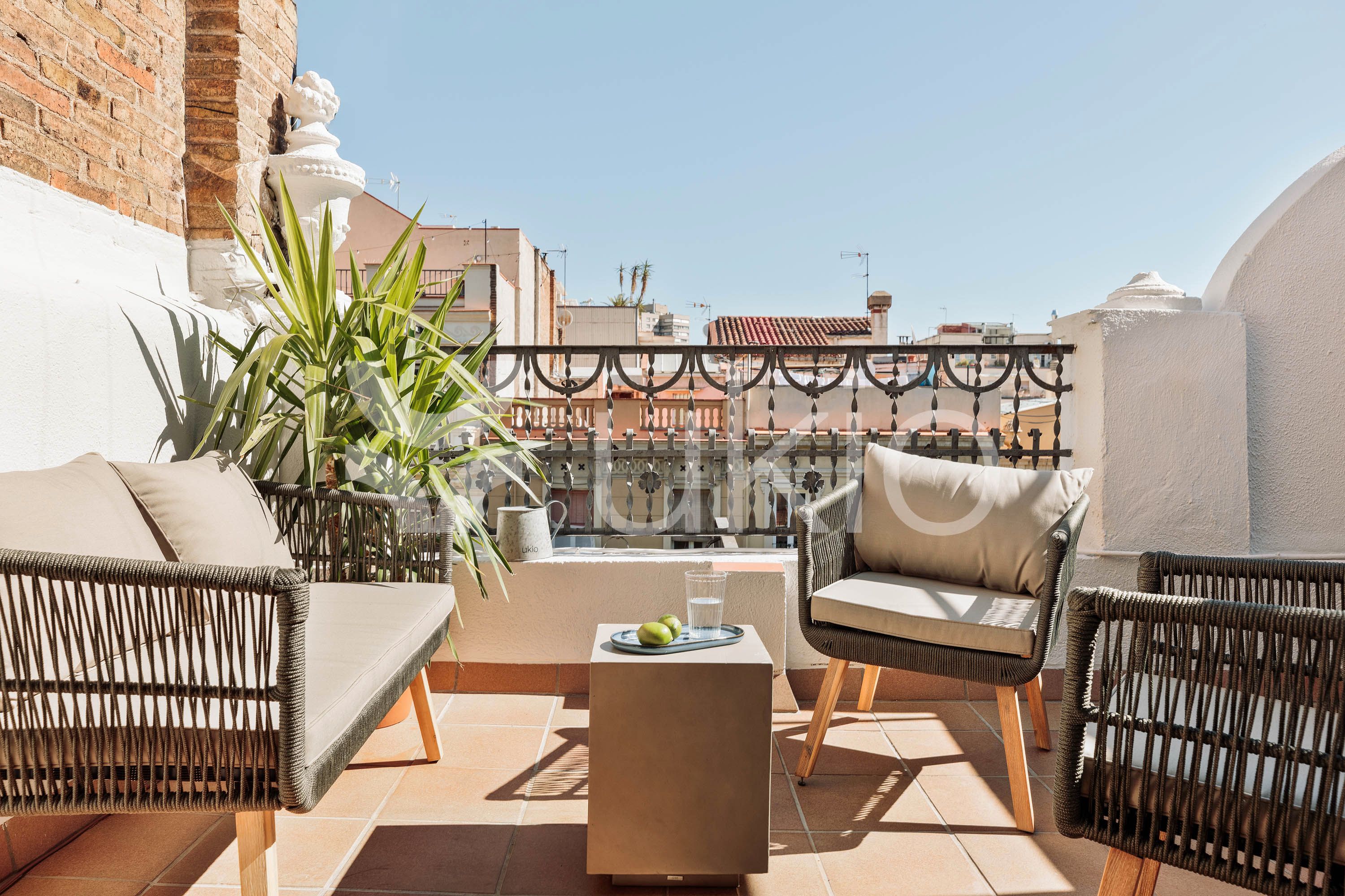 Terrace of Apartment to rent in  Barcelona Capital  with Air Conditioner, Heating and Terrace