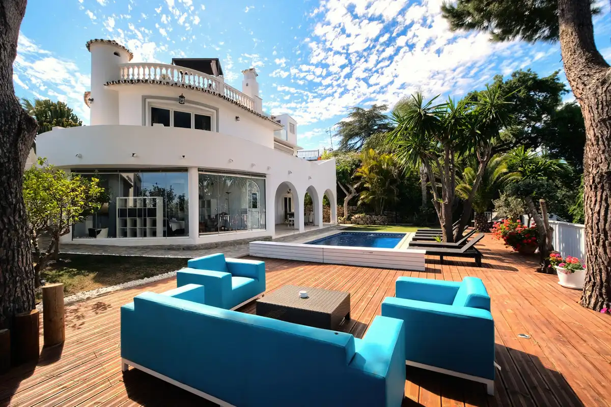 Garden of Houses for sale in Mijas  with Air Conditioner, Heating and Private garden