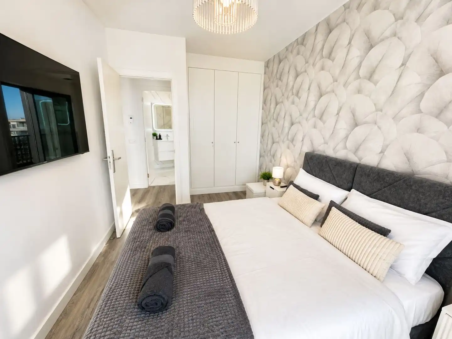 Bedroom of Flat for sale in Santiago del Teide  with Air Conditioner, Terrace and Swimming Pool