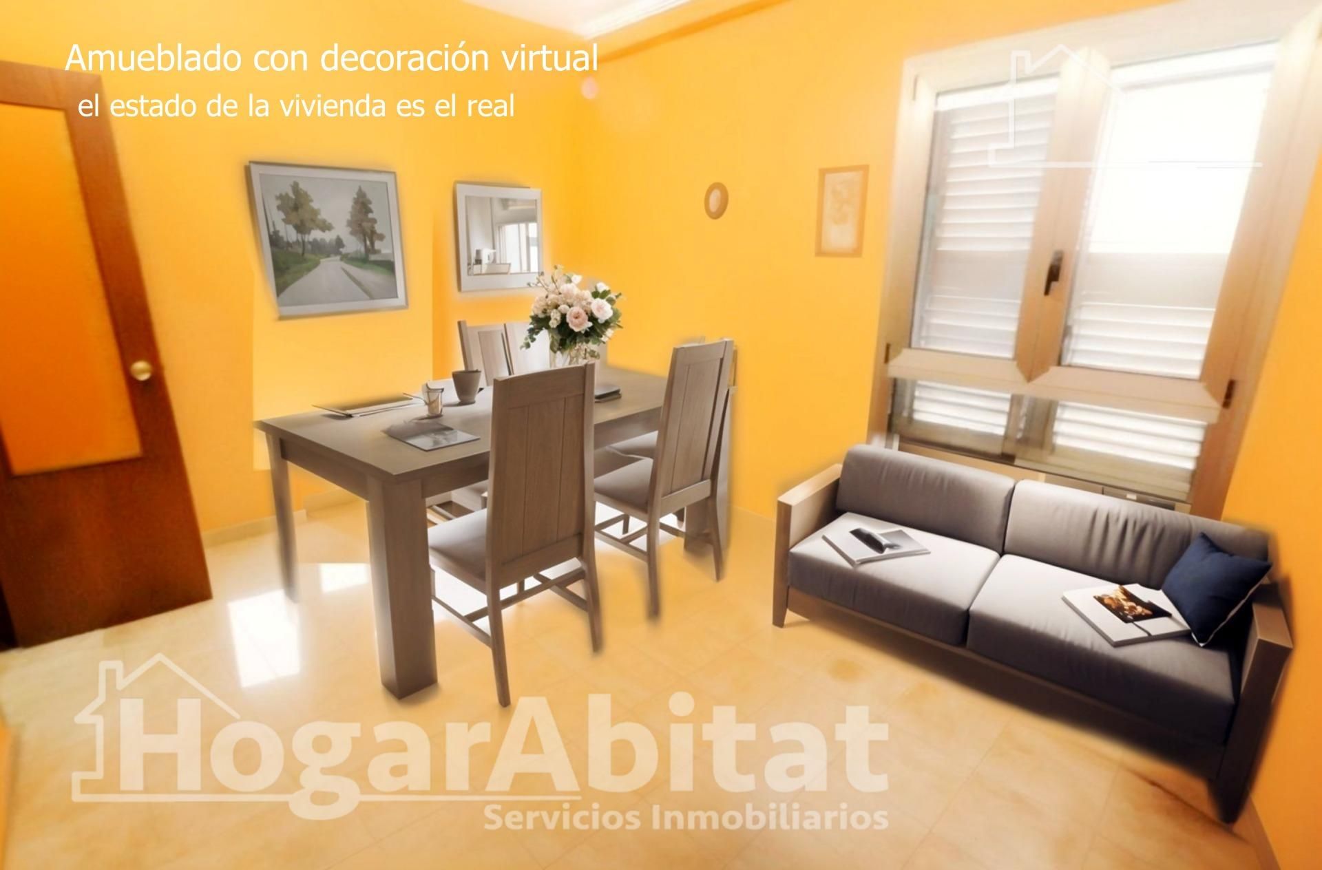Living room of Flat for sale in  Valencia Capital  with Terrace, Balcony and Alarm