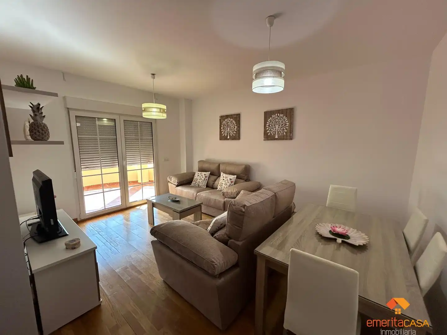 Wohnzimmer von Wohnung zur Miete in Mérida mit Klimaanlage, Parkett und Abstellraum