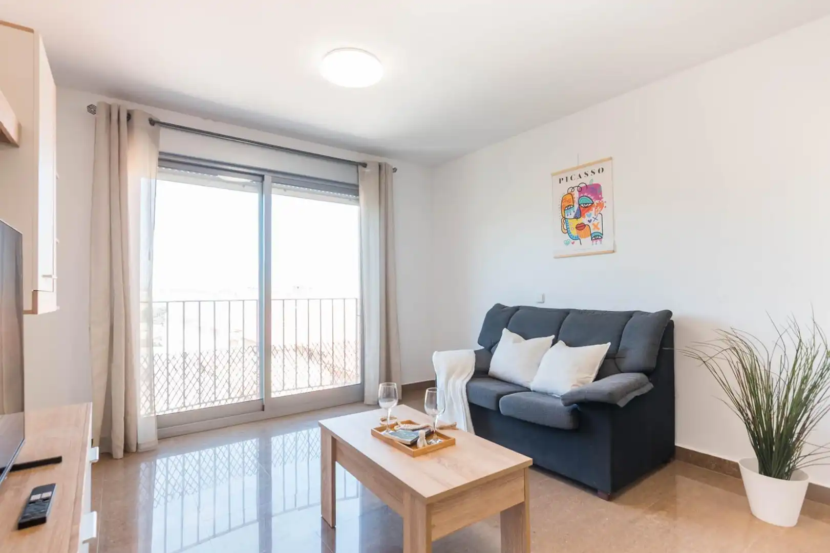 Living room of Flat for sale in Murcia  with Air Conditioner, Balcony and Alarm