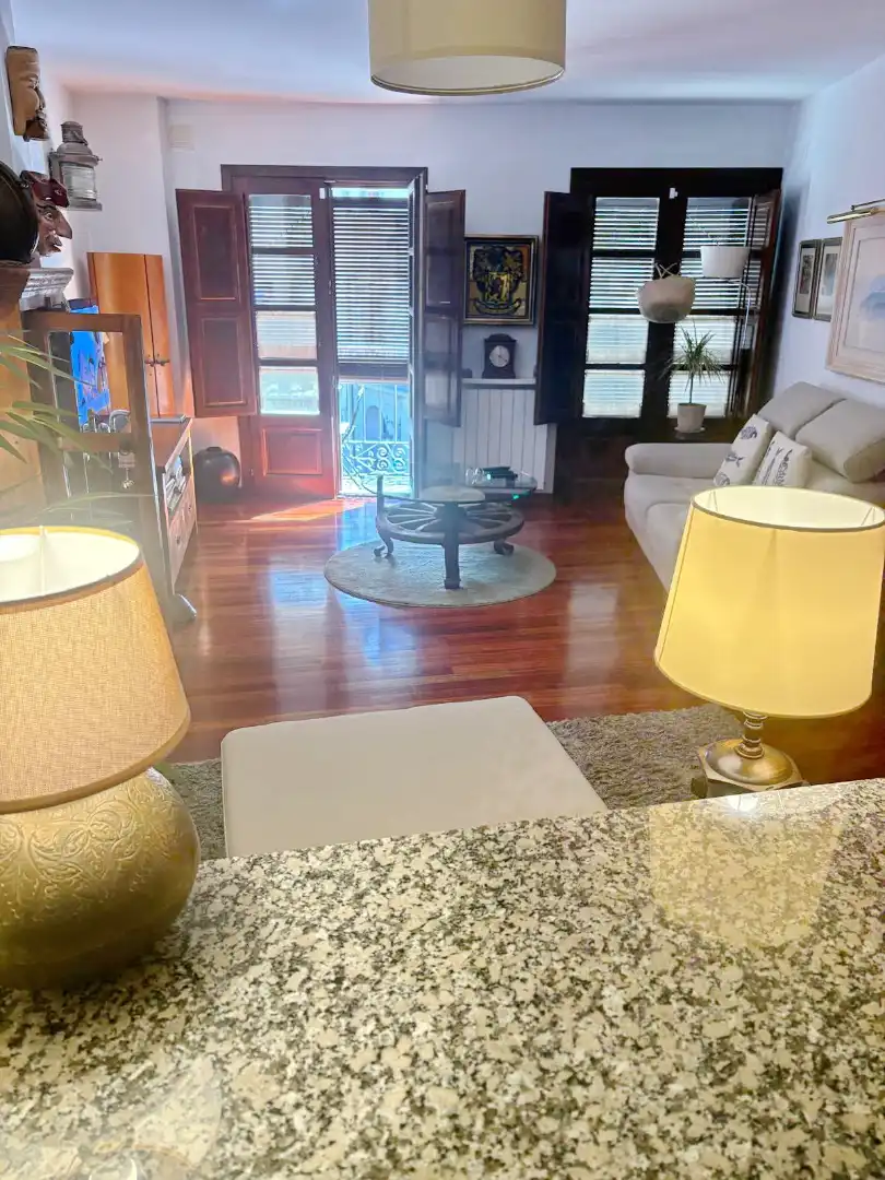 Sala d'estar de Pis en venda en Camprodon amb Calefacció, Parquet i Moblat