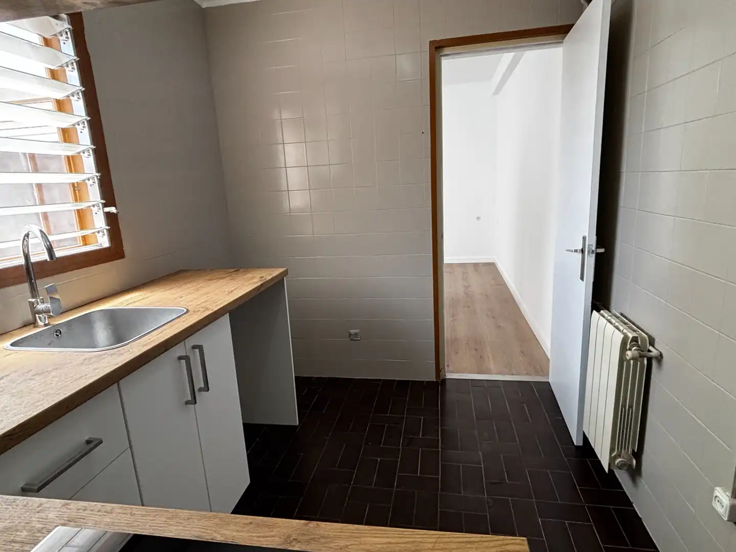 Kitchen of Flat for sale in Terrassa  with Heating, Parquet flooring and Terrace