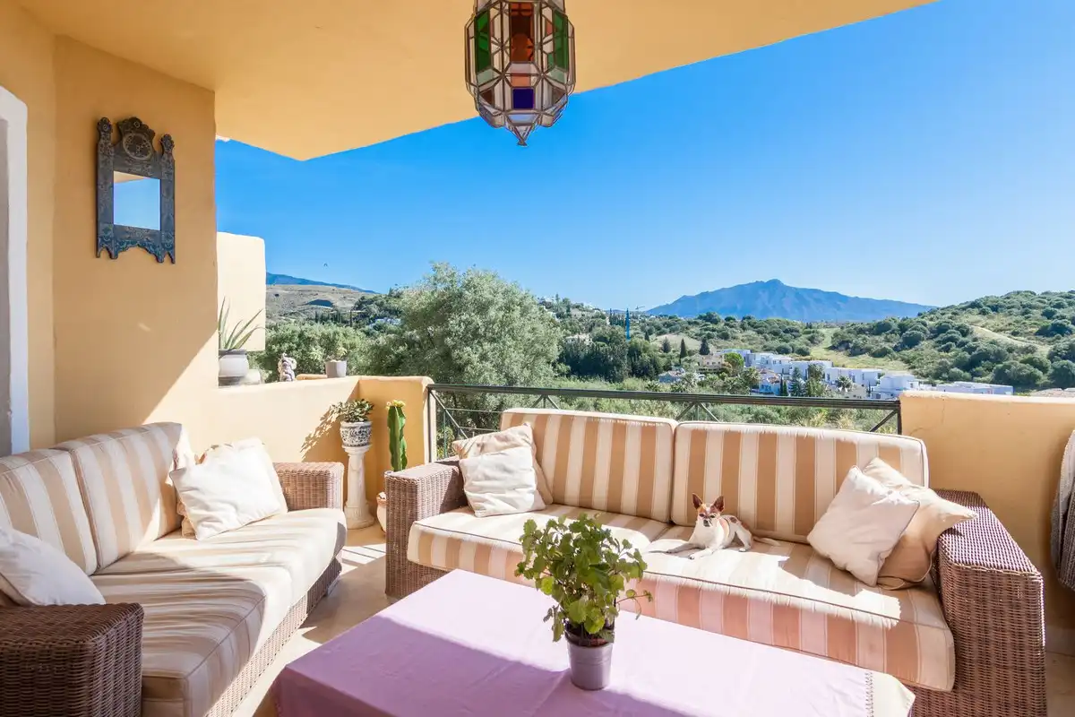 Terrace of Flat for sale in Estepona  with Air Conditioner, Private garden and Terrace