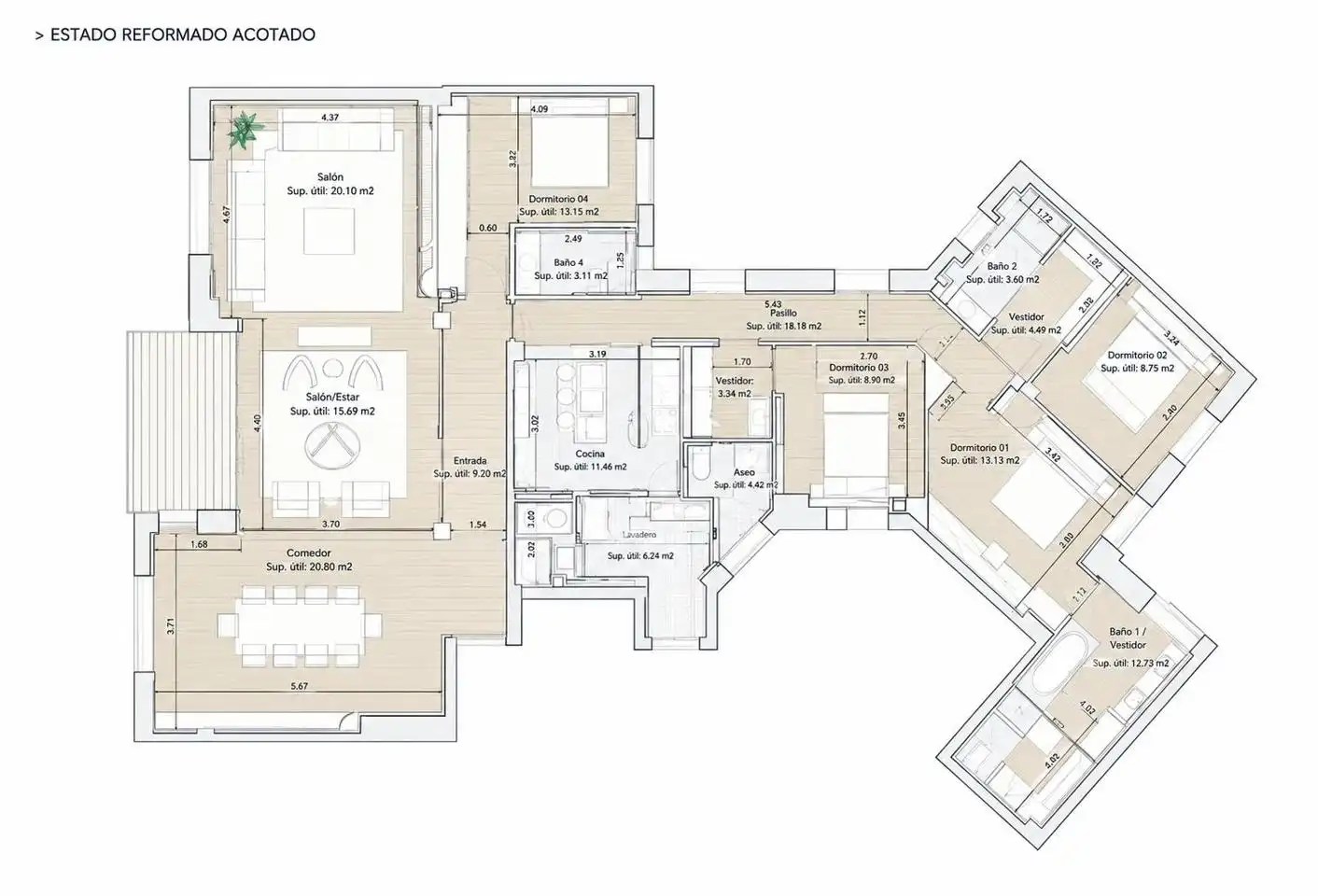 Flat with lift for sale in Paseo de la Castellana, imagen 50