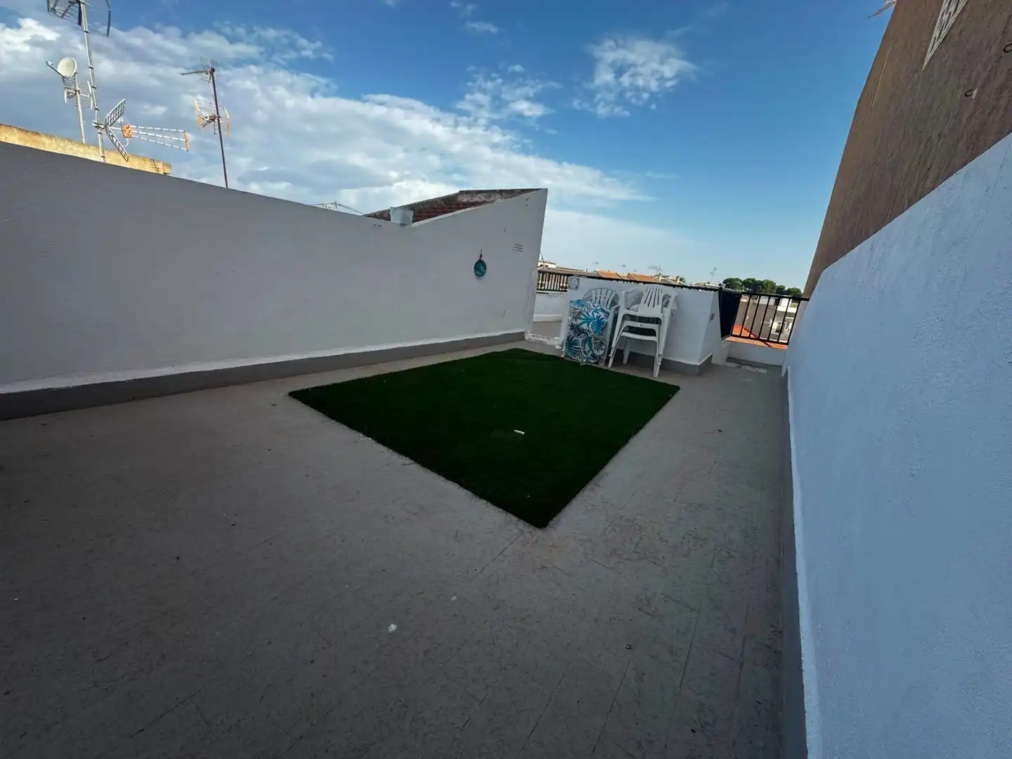 Terrace of Duplexes for sale in San Pedro del Pinatar  with Air Conditioner, Private garden and Storage room