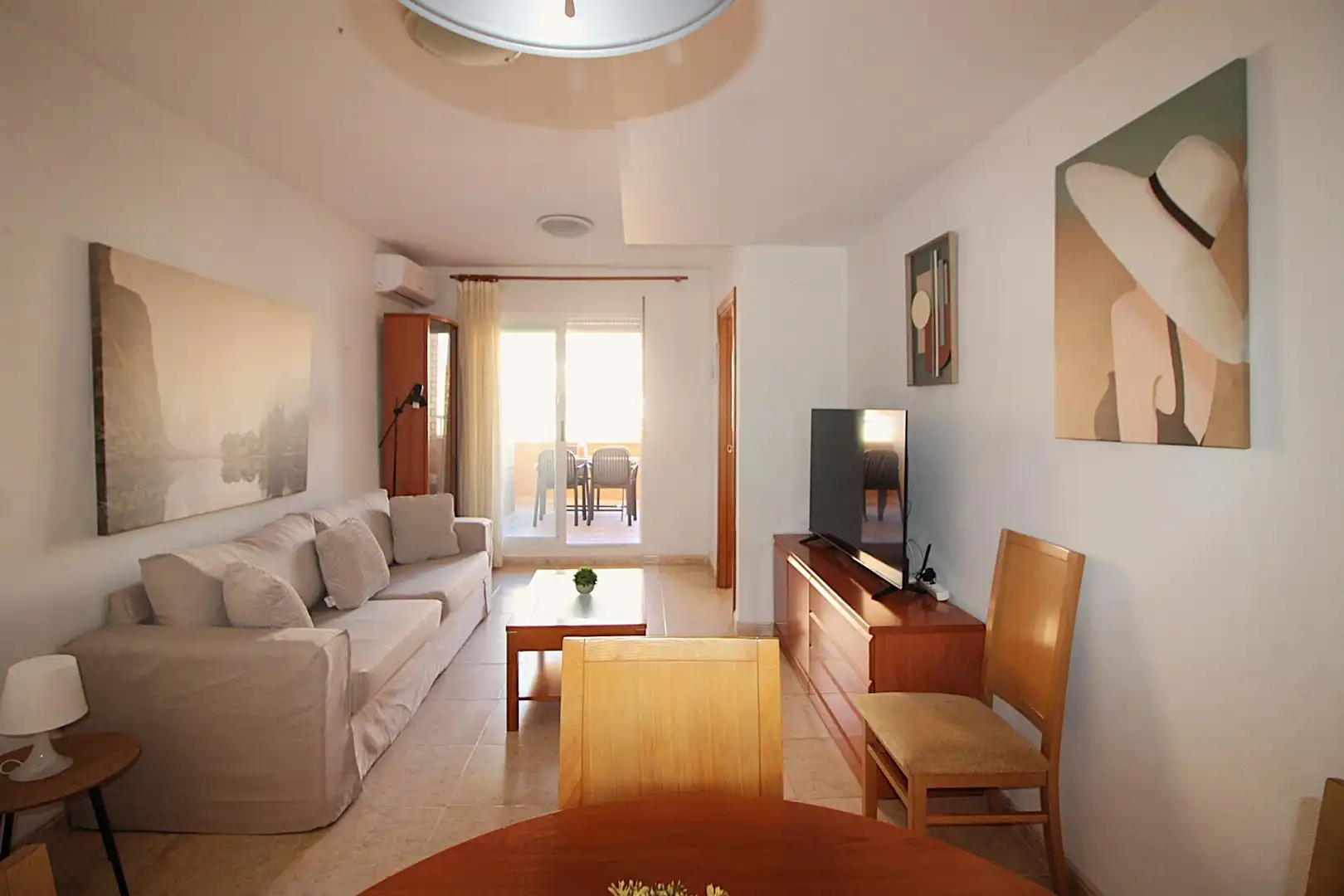 Sala de estar de Apartamento en venta en Oropesa del Mar / Orpesa con Jardín privado, Terraza y Amueblado