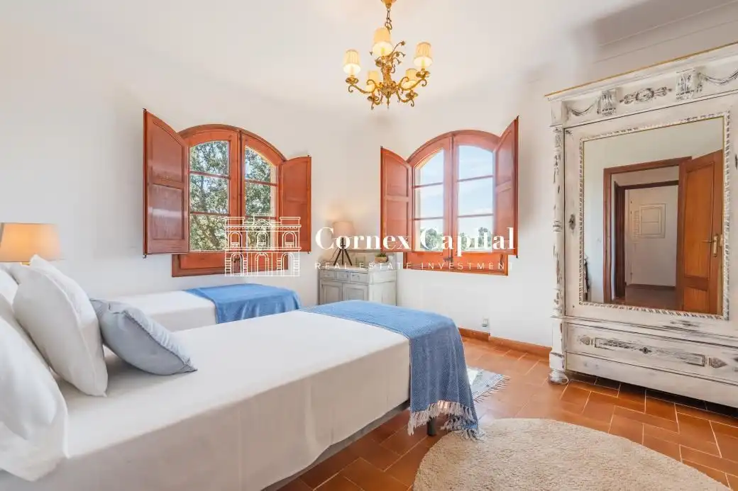 Habitación de Finca rústica de alquiler en Fontanilles con Aire acondicionado, Calefacción y Jardín privado