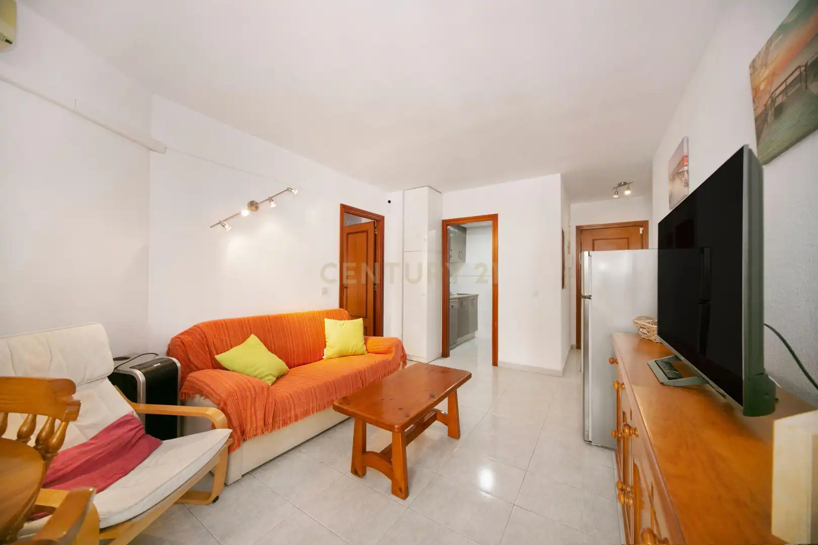 Sala de estar de Apartamento de alquiler en Calpe / Calp con Aire acondicionado, Horno y Lavadora
