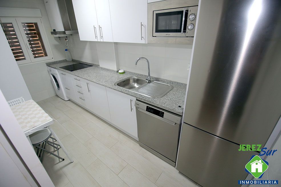 Cocina de Piso de alquiler en Jerez de la Frontera con Terraza y Amueblado