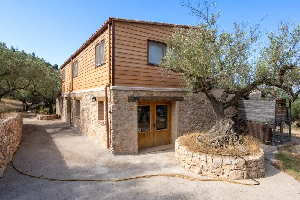 Vista exterior de Finca rústica en venta en Aldover con Jardín privado, Terraza y Amueblado