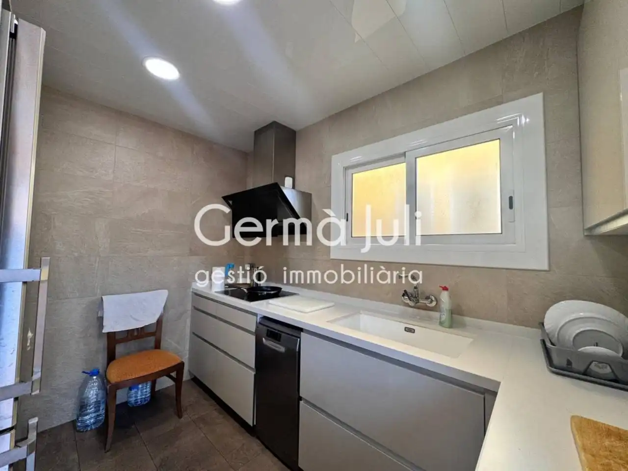Cocina de Piso en venta en Badalona con Aire acondicionado, Jardín privado y Terraza