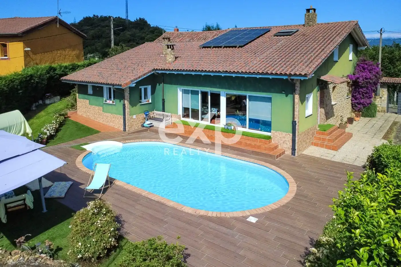 Exterior view of Houses for sale in Langreo  with Heating, Private garden and Swimming Pool