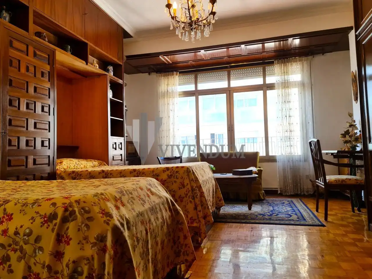 Bedroom of Flat for sale in Vigo   with Heating, Parquet flooring and Terrace