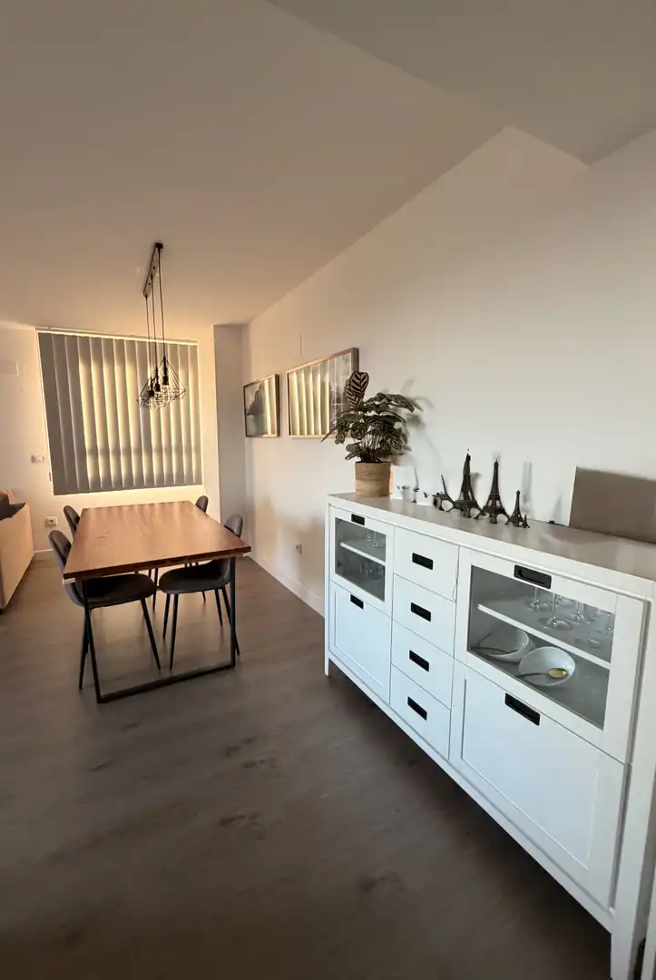 Dining room of Flat for sale in  Valencia Capital  with Air Conditioner, Terrace and Swimming Pool