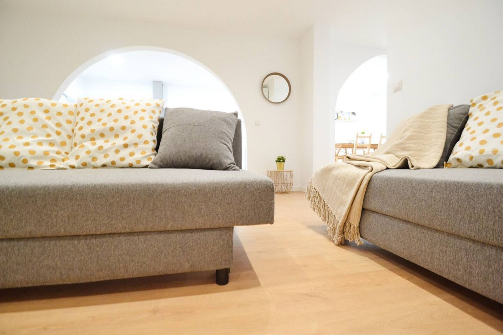 Sala de estar de Piso de alquiler en Terrassa con Aire acondicionado, Amueblado y TV