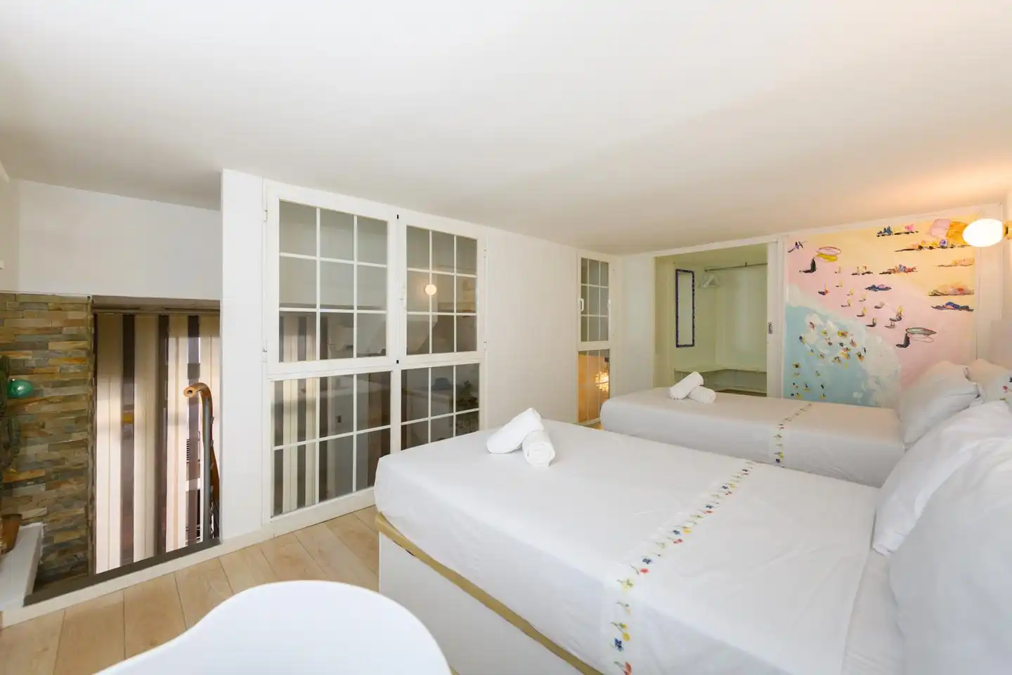 Schlafzimmer von Maisonette zur Miete in Madrid mit Klimaanlage, Möbliert und Internet