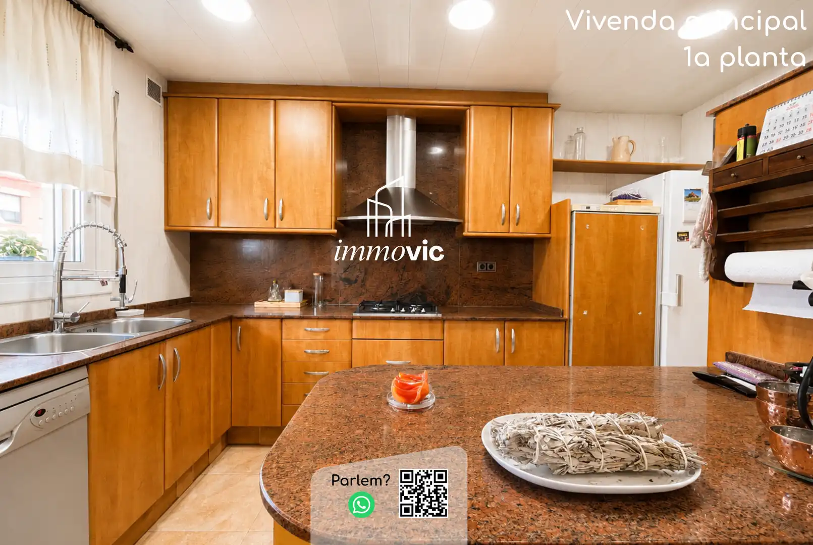 Cocina de Casa o chalet en venta en Centelles con Calefacción, Jardín privado y Parquet