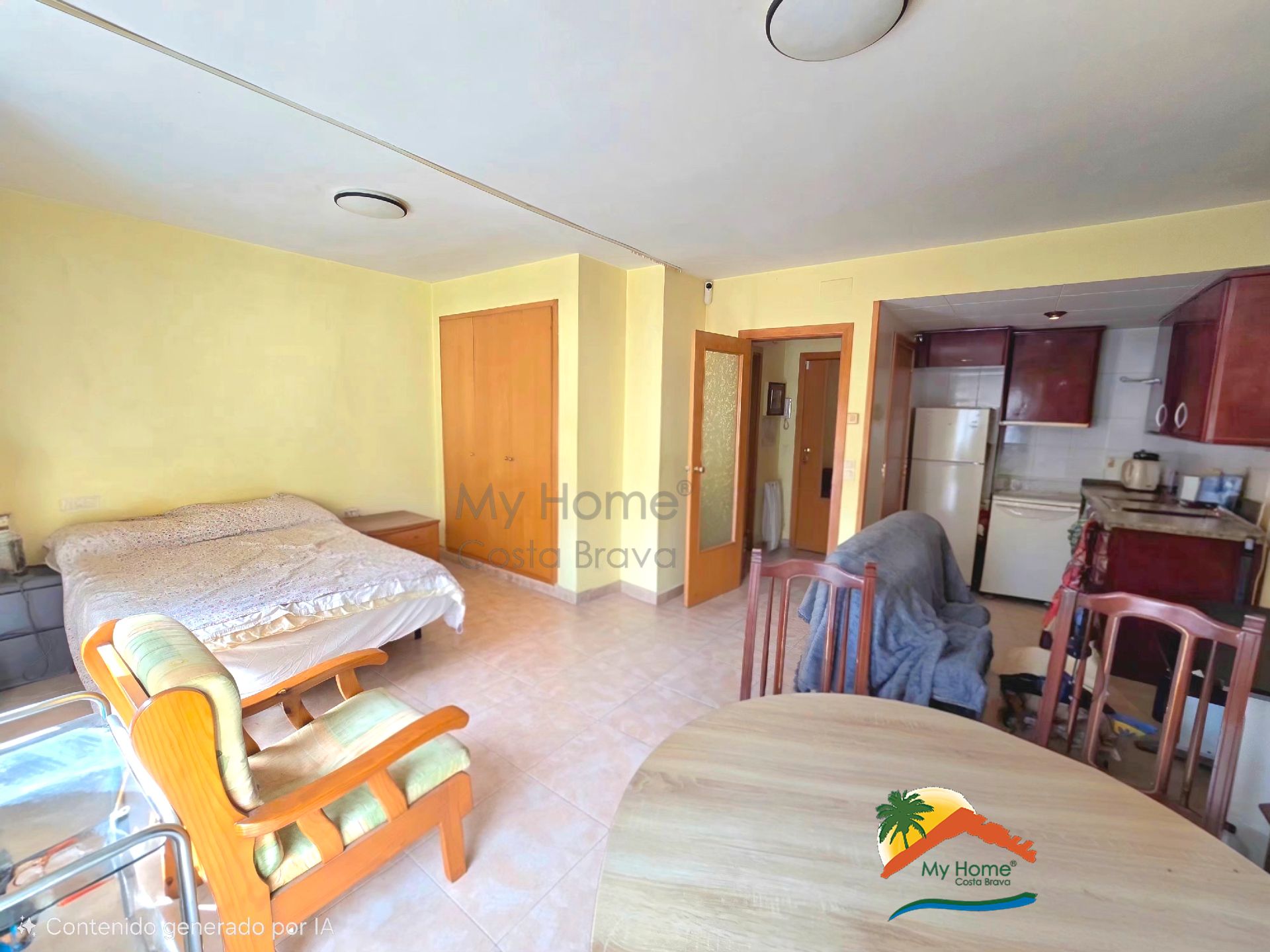 Schlafzimmer von Wohnung zum Verkauf in Lloret de Mar mit Klimaanlage, Heizung und Möbliert