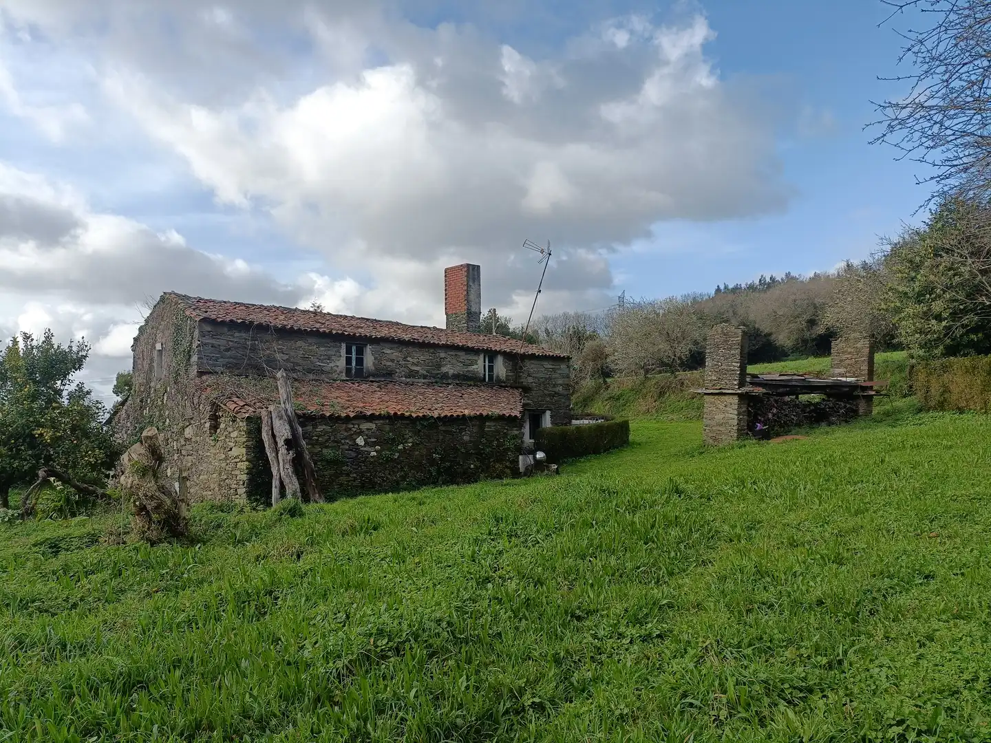 Vista exterior de Casa o xalet en venda en Cesuras amb Jardí privat