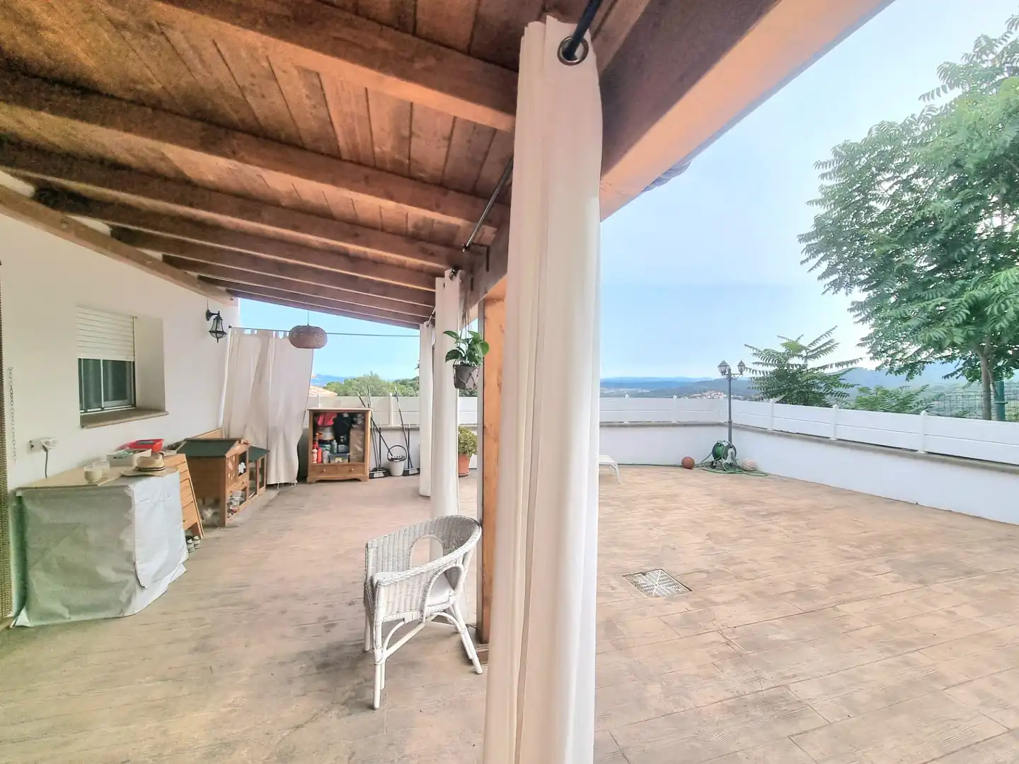 Terrasse von Haus oder Chalet zum Verkauf in Bigues i Riells del Fai mit Klimaanlage, Heizung und Parkett
