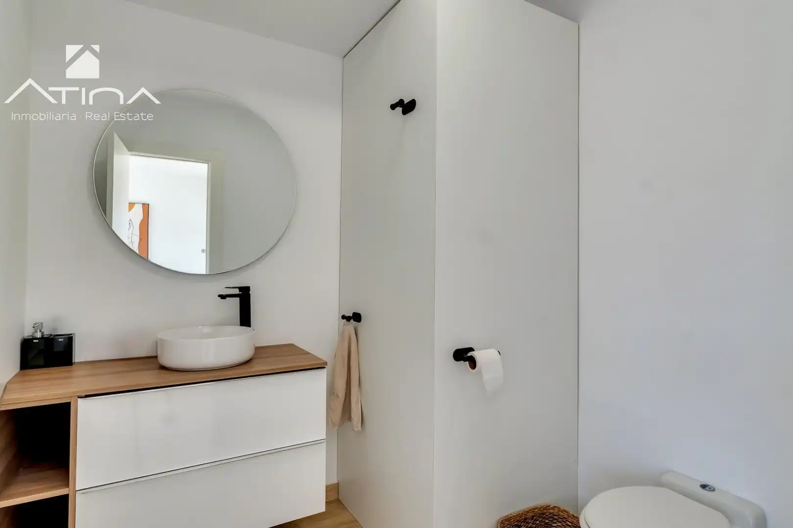 Badezimmer von Einfamilien-Reihenhaus zum Verkauf in Jávea / Xàbia mit Klimaanlage, Terrasse und Gemeinschaftspool