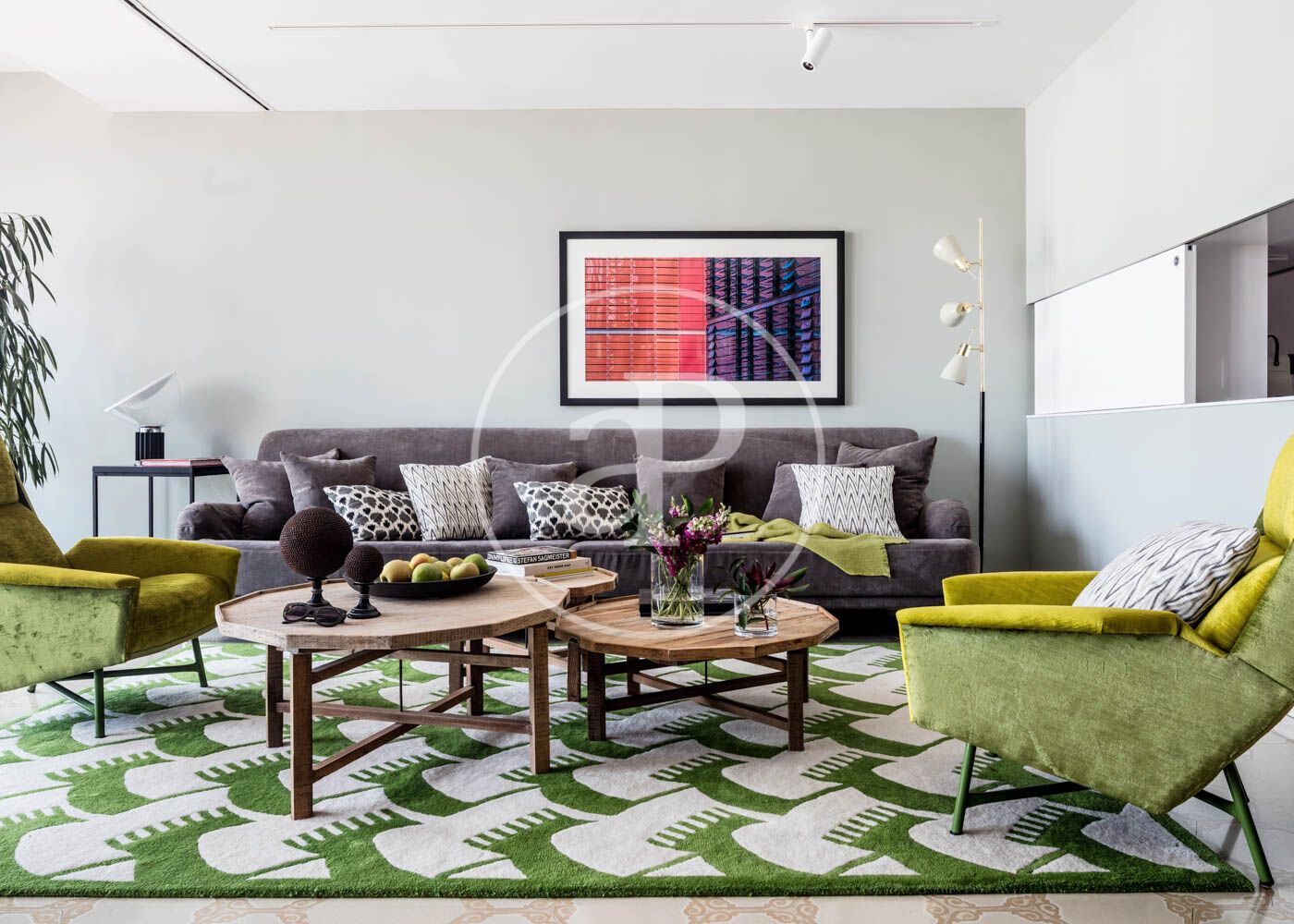 Sala d'estar de Pis de lloguer en  Barcelona Capital amb Aire condicionat, Calefacció i Terrassa