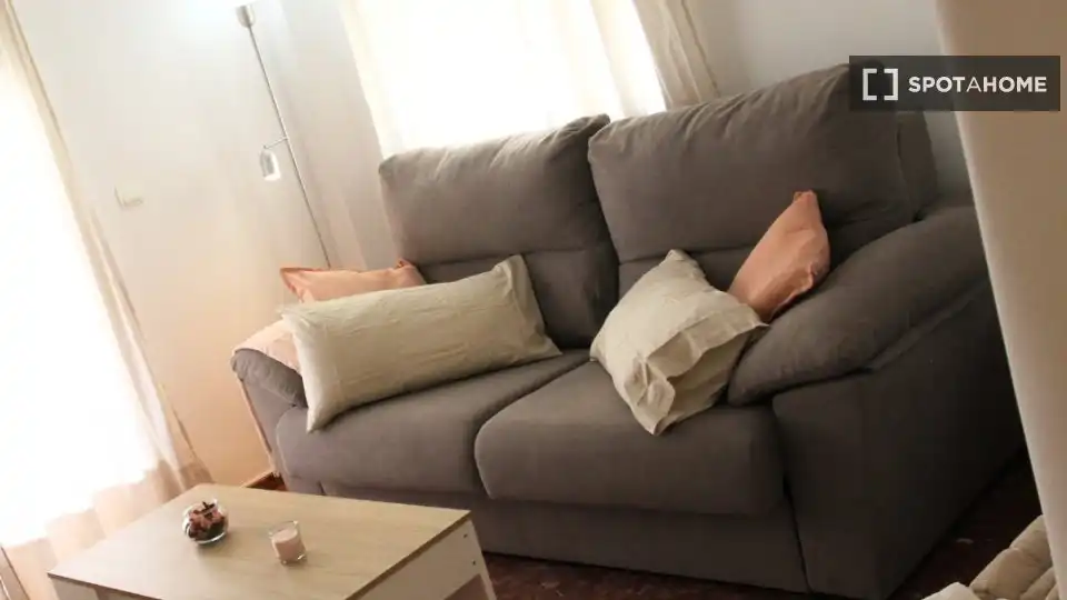 Living room of Flat for rent in Oliva  with Air Conditioner, Heating and Furnished