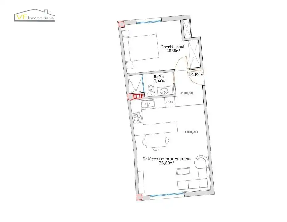 Wohnung zum Verkauf in Málaga mit Klimaanlage und Abstellraum
