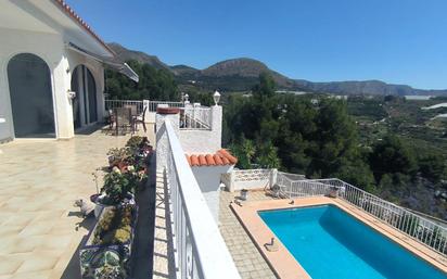 Exterior view of House or chalet for sale in Callosa d'En Sarrià  with Air Conditioner, Heating and Private garden