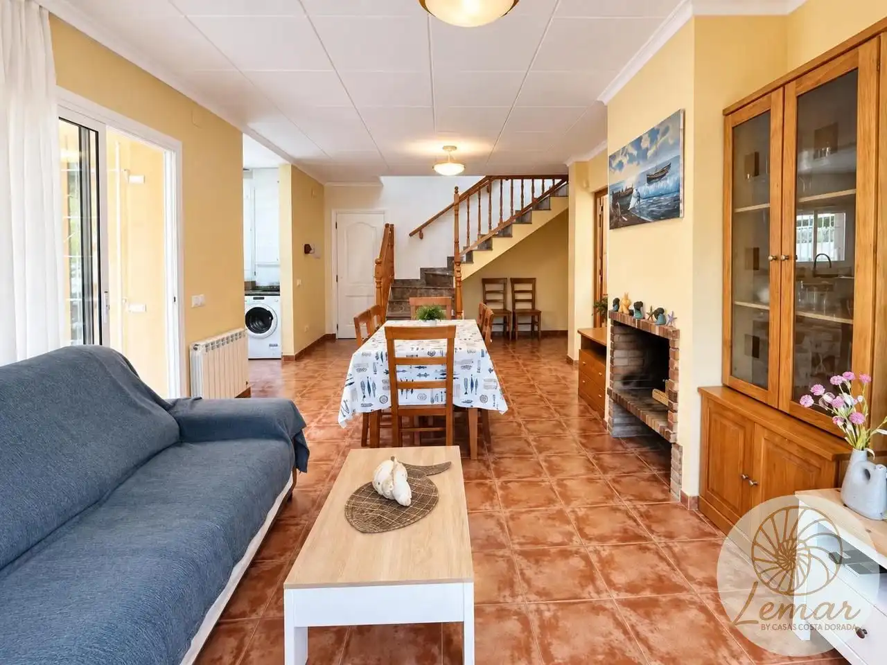 Sala d'estar de Casa o xalet en venda en L'Ametlla de Mar  amb Aire condicionat, Jardí privat i Terrassa
