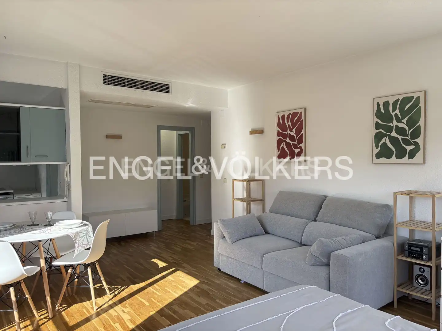 Sala d'estar de Estudi de lloguer en Madrid amb Aire condicionat, Calefacció i Jardí privat