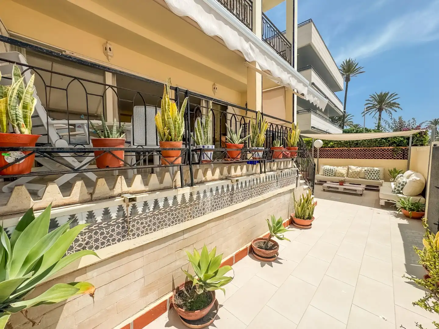 Terrace of Duplexes for rent in Santa Pola  with Air Conditioner, Private garden and Terrace