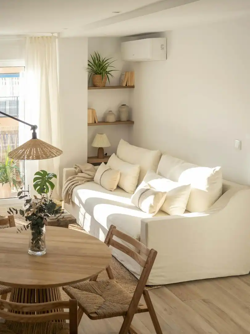 Wohnzimmer von Wohnung zur Miete in Valencia mit Klimaanlage, Heizung und Möbliert
