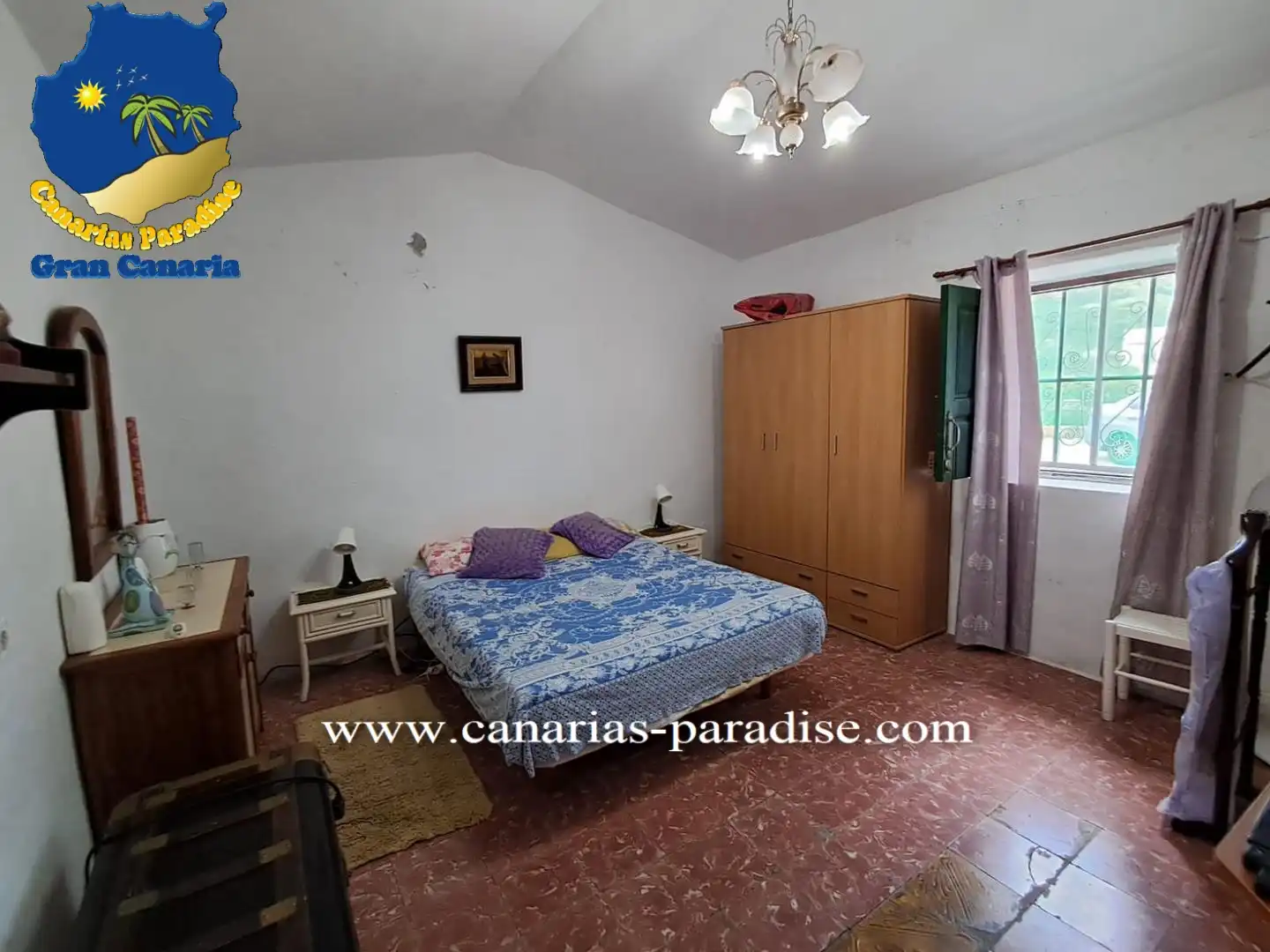 Schlafzimmer von Einfamilien-Reihenhaus zum Verkauf in La Aldea de San Nicolás  mit Klimaanlage