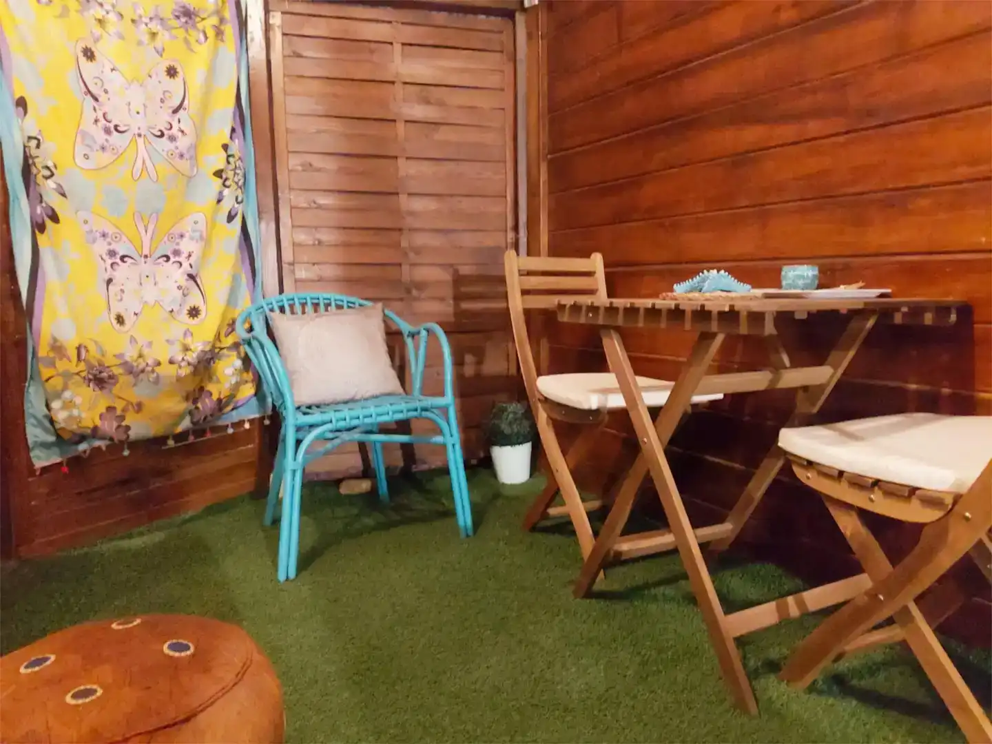 Terraza de Estudio de alquiler en Barbate con Aire acondicionado, Jardín privado y Piscina