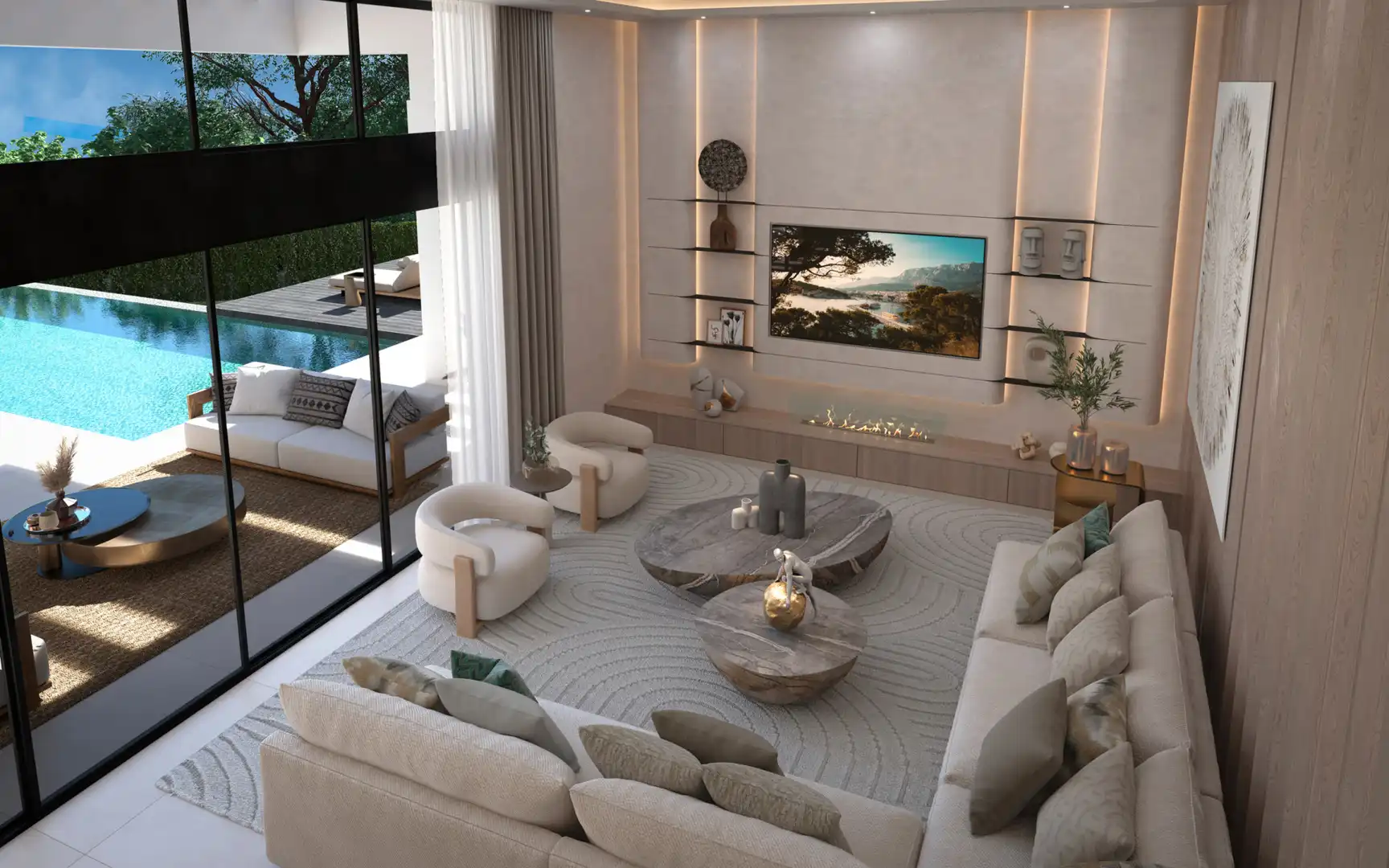 Sala d'estar de Casa o xalet en venda en Marbella amb Aire condicionat, Jardí privat i Terrassa